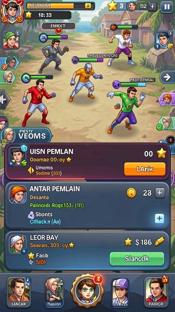 t9999 - Screenshot kedua menampilkan pertarungan epik antara karakter dan monster besar.