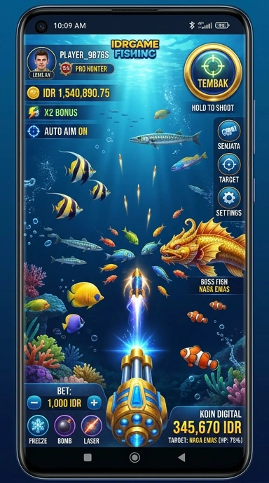 Layar utama idrgame — antarmuka bersih setelah instalasi